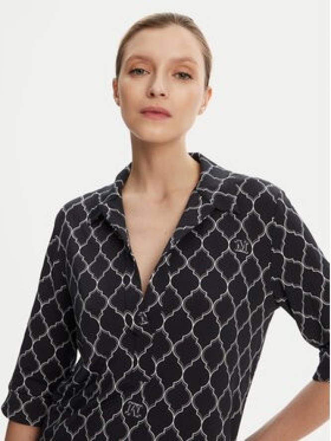 Max Mara Beachwear Bluzka Prugna 2516951019 Czarny Regular Fit