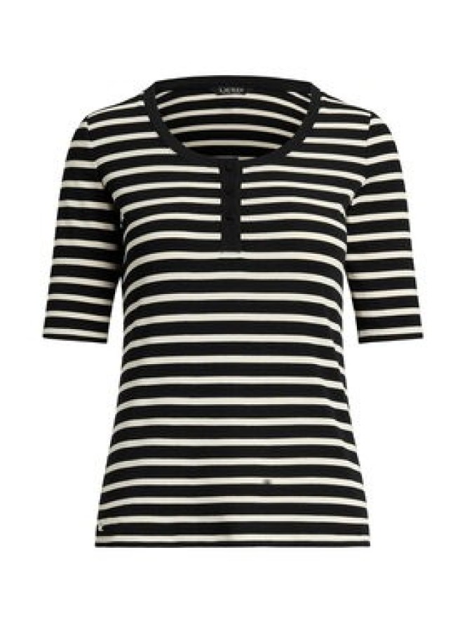 LAUREN RALPH LAUREN Bluzka 200971086002 Czarny Slim Fit