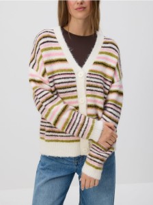 Wzorzysty kardigan - wielobarwny