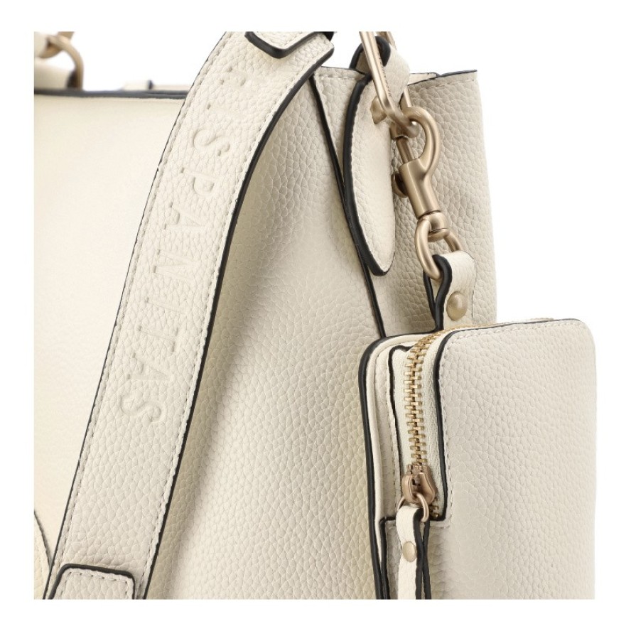 Beżowa Elegancka Damska Torebka Hispanitas