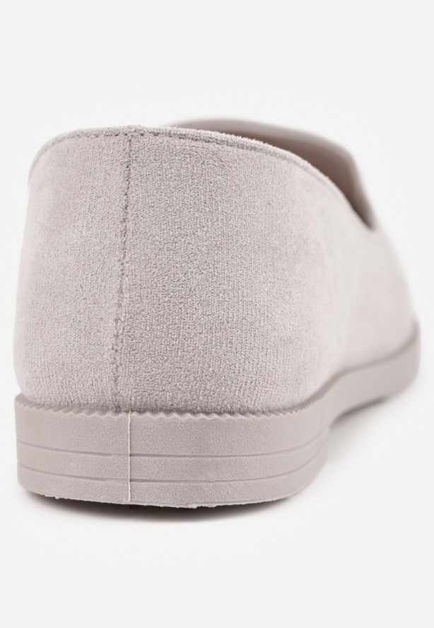 Szare Balerinki Typu Loafersy Daphikaia