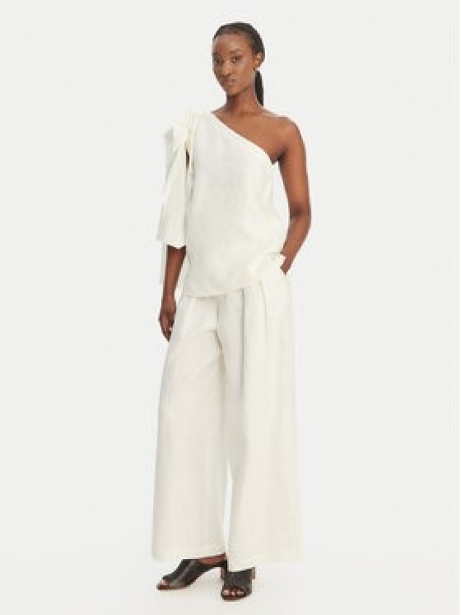 Eleh Spodnie palazzo SS260318 Biały Wide Leg