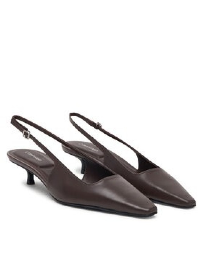 Calvin Klein Czółenka Kitten Heel Pump Sling Hdw HW0HW03168 Czarny