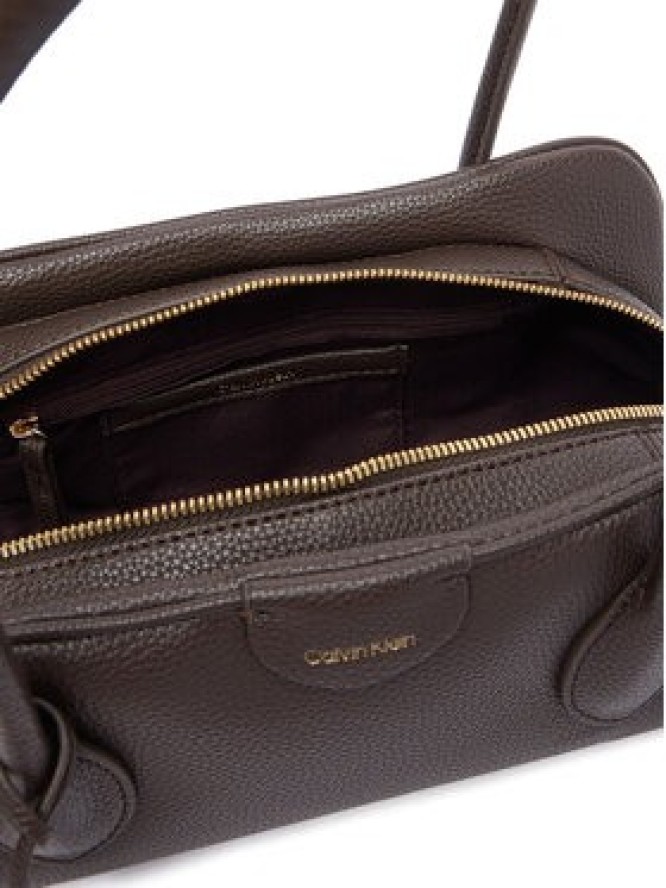 Calvin Klein Torebka Emblem Trio Pebble LV04F3743G Brązowy