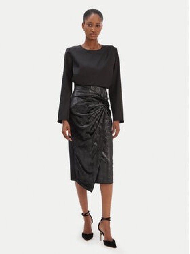 Rinascimento Spódnica midi CFC0126525003 Czarny Slim Fit