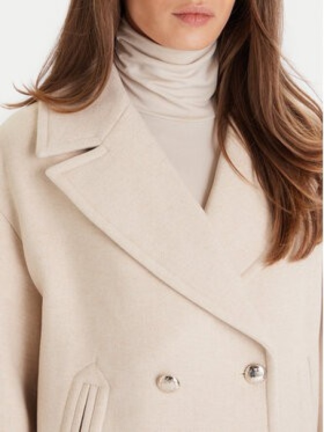 Morgan Płaszcz wełniany 252-GMOON Beżowy Regular Fit