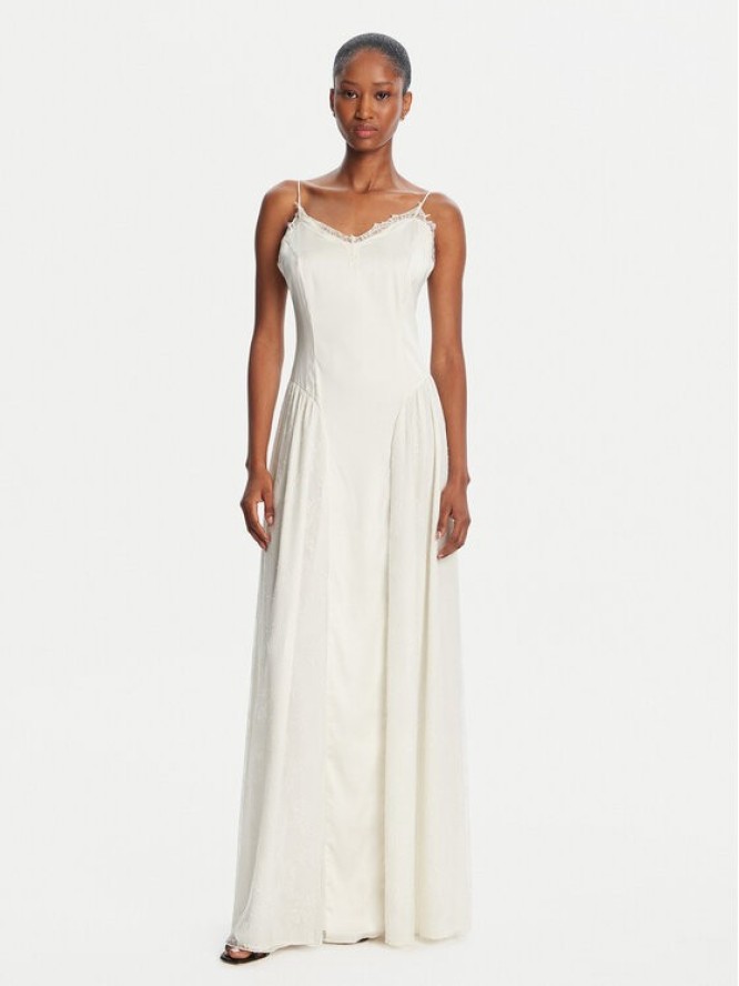 ROTATE Sukienka wieczorowa 113949857 Écru Regular Fit