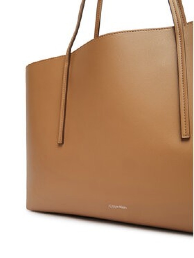 Calvin Klein Torebka Foil Logo Tote LV04F3274G Beżowy
