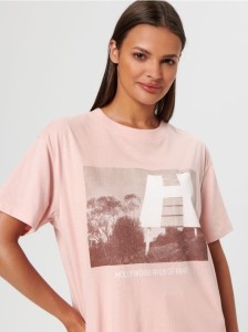Koszulka z nadrukiem - różowy