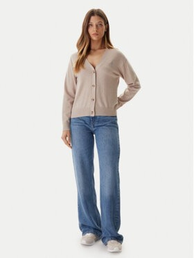 Guess Jeans Kardigan W4BR16 Z3HO2 Beżowy Regular Fit