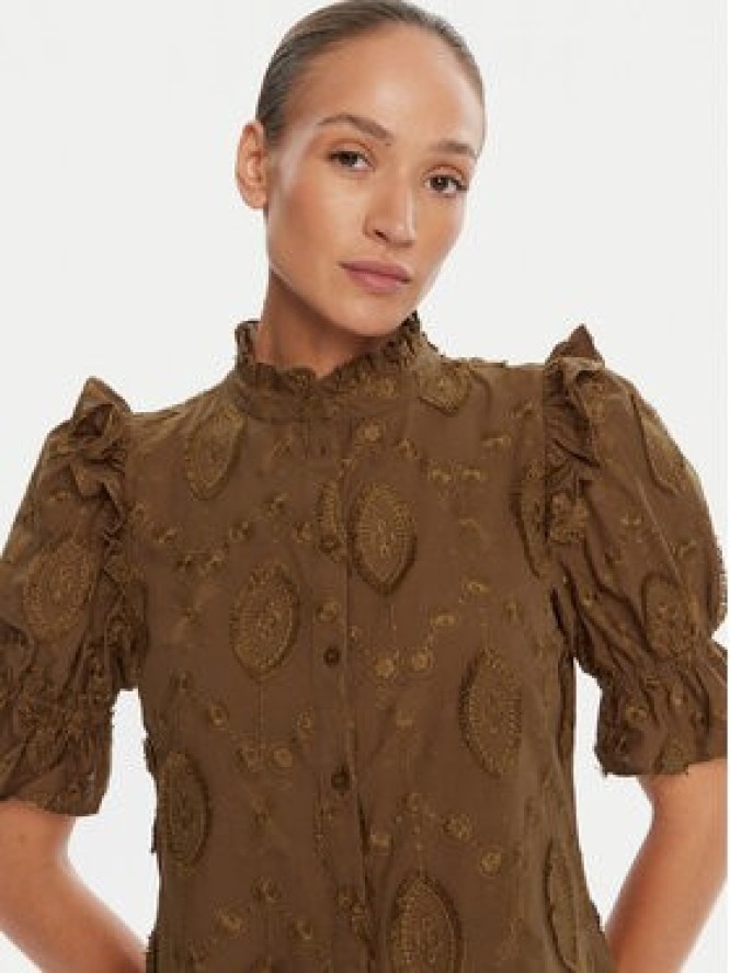 Bruuns Bazaar Bluzka Canterbury Caro BBW4507 Brązowy Regular Fit