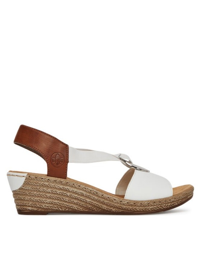 Rieker Sandały 624H6-81 Biały