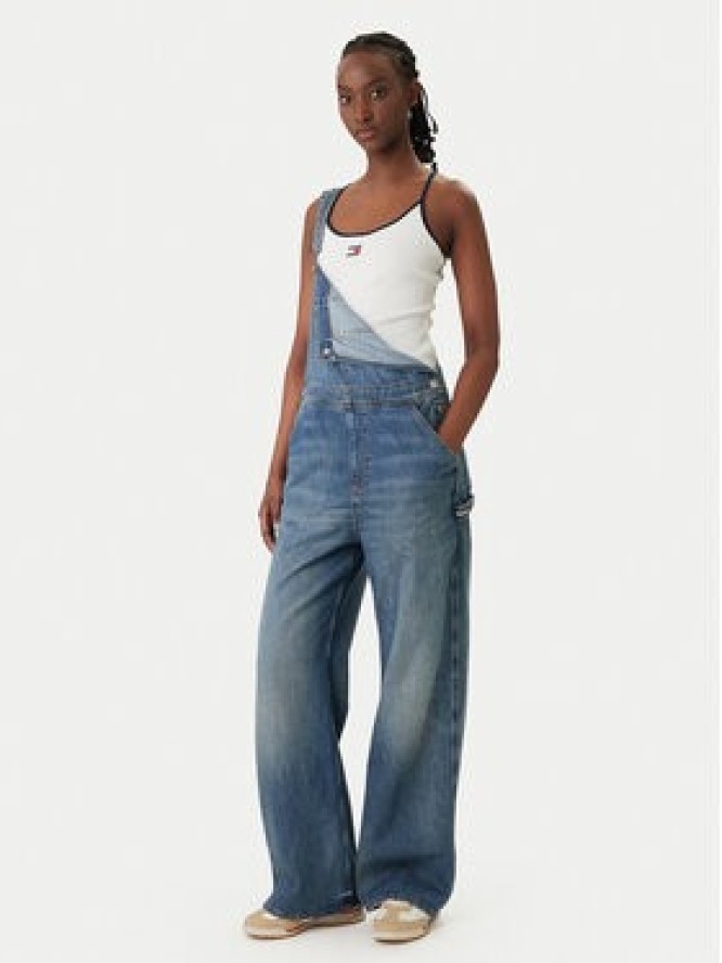 Tommy Jeans Top DW0DW22261 Biały Slim Fit