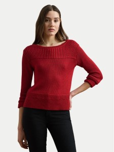 LAUREN RALPH LAUREN Sweter 200909317006 Czerwony Relaxed Fit