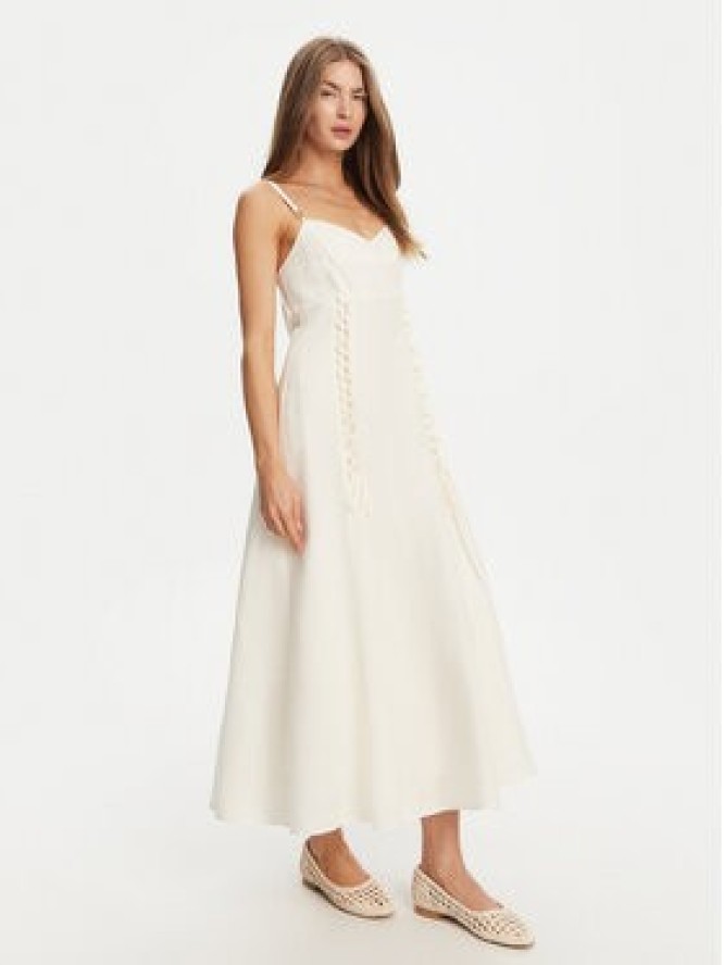 TWINSET Sukienka letnia 251TT2070 Écru Regular Fit
