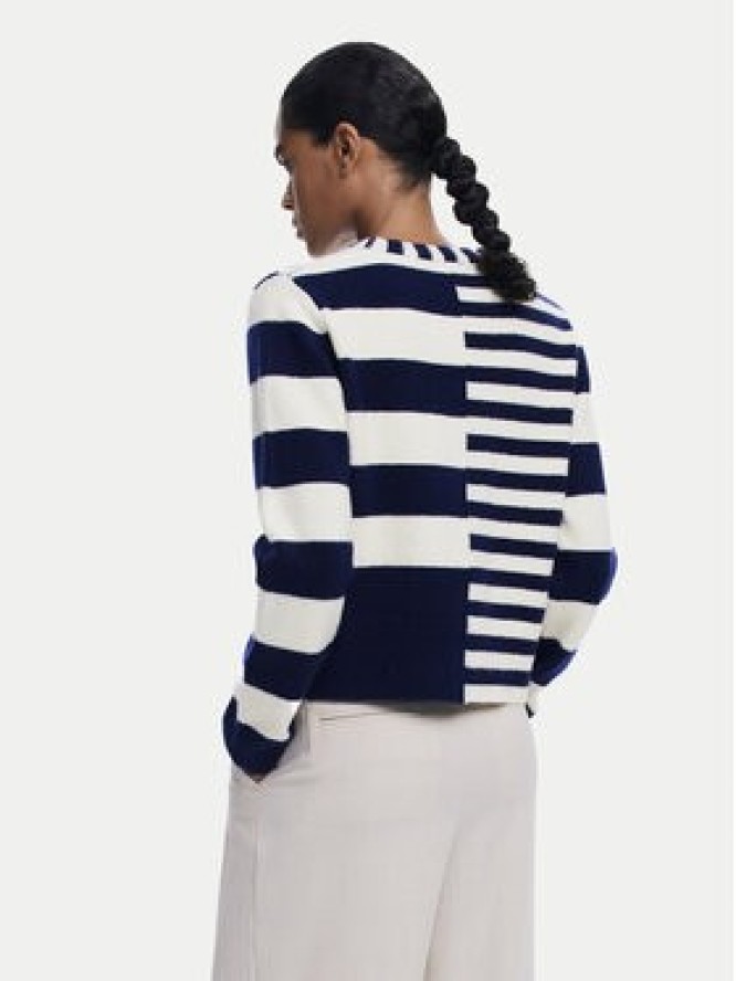 Desigual Sweter Malmoe 25WWJF17 Granatowy Regular Fit