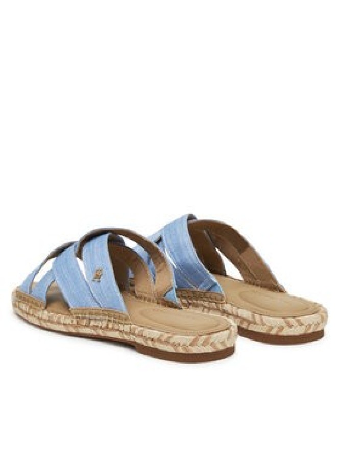 Tommy Hilfiger Espadryle Chambray Espadrille Mule FW0FW08501 Niebieski