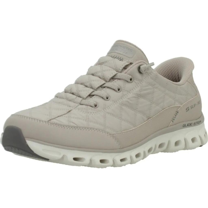 Buty SKECHERS 104556S GLIDE STEP AT EASE Beżowy