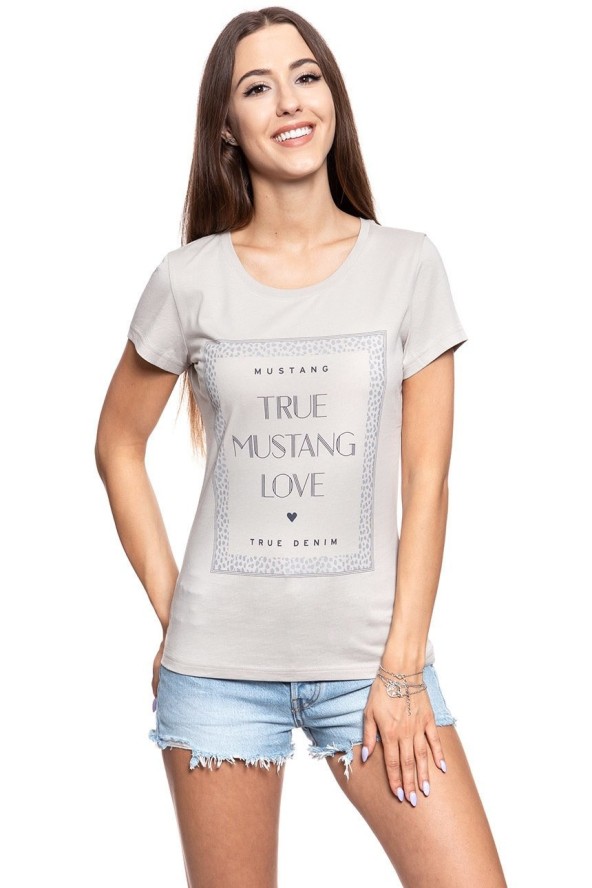 MUSTANG T SHIRT DAMSKI Alexia C Print Dove 1008973 4025