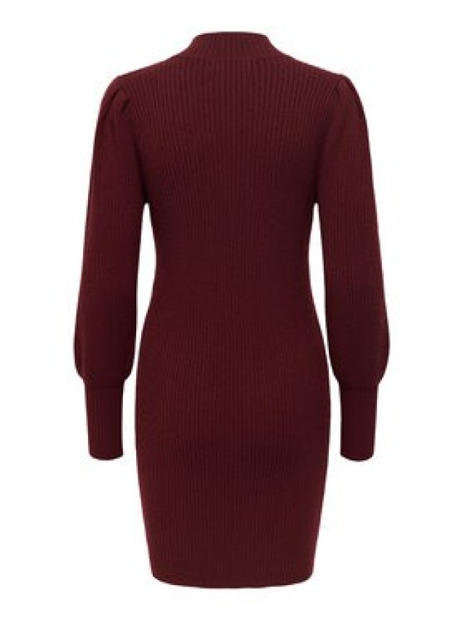 ONLY Sukienka dzianinowa Katia 15232502 Bordowy Comfort Fit
