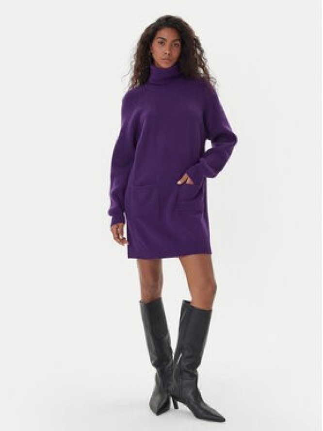 Liu Jo Sukienka dzianinowa MF5063 MS009 Fioletowy