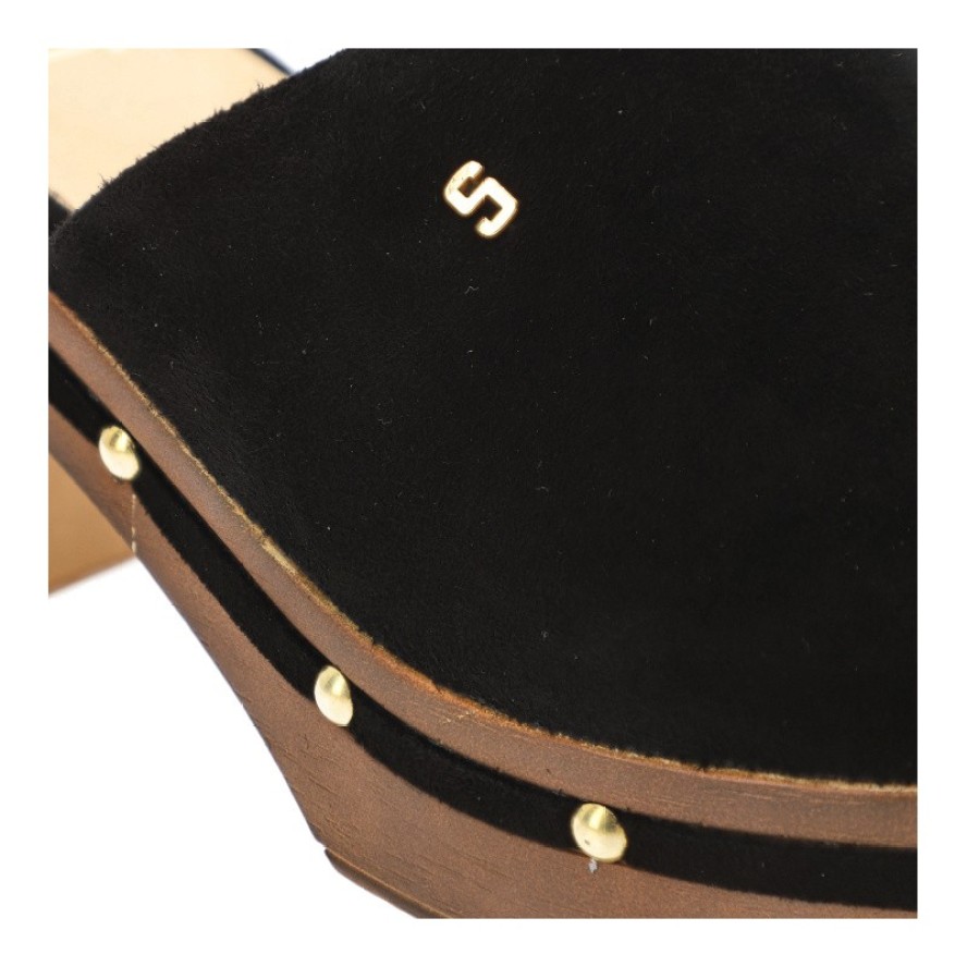 Czarne Klapki Simen Modne Obuwie Damskie W Stylu Boho