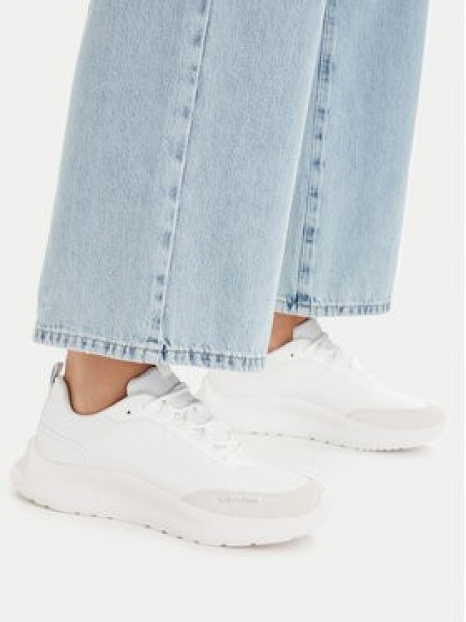 Calvin Klein Sneakersy Light Eva Runn Laceup Aop HW0HW03292 Biały