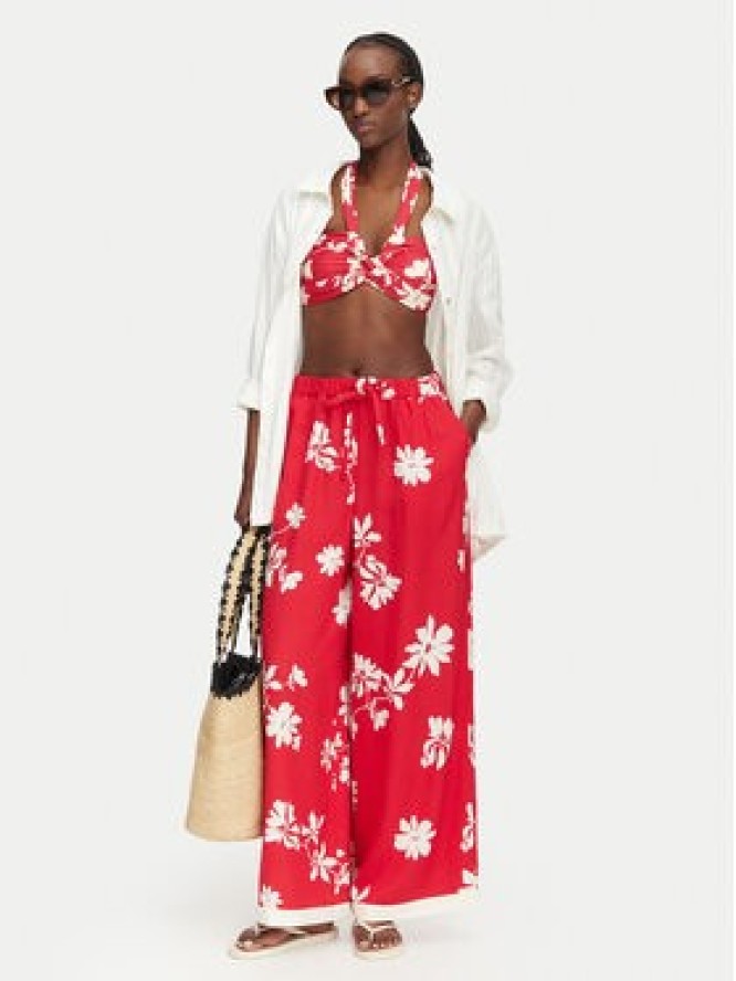 Seafolly Spodnie materiałowe Mayflower 55737-PA Czerwony Wide Leg