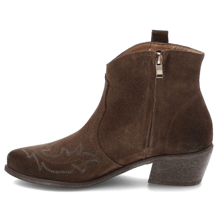 Brązowe Botki Armodo Stylowe Kowbojki Damskie