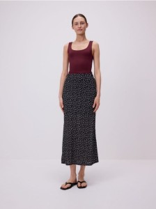 Wzorzysta spódnica midi - wielobarwny