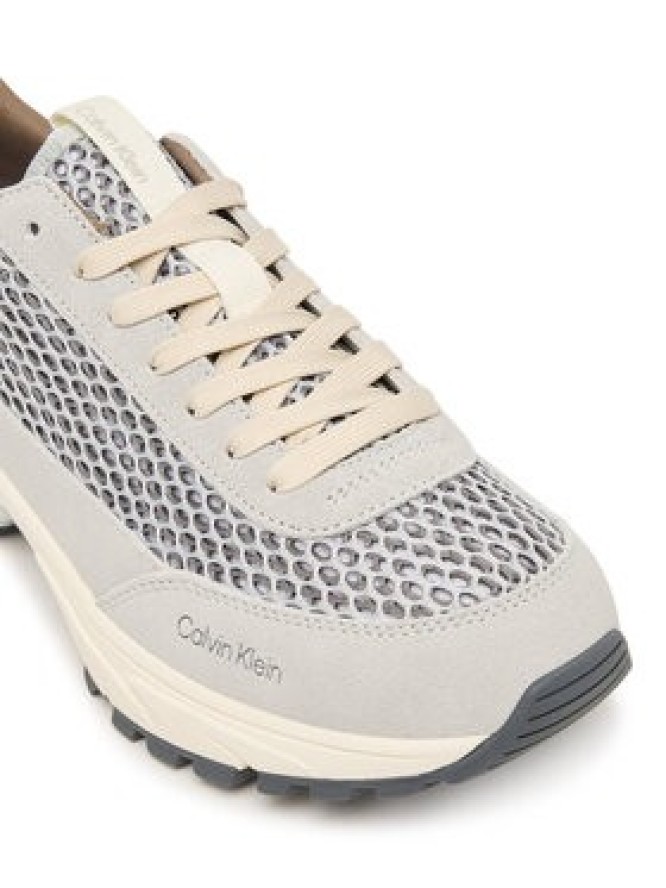 Calvin Klein Sneakersy Hike Runner Lace Up Techmix YW0YW02030 Beżowy