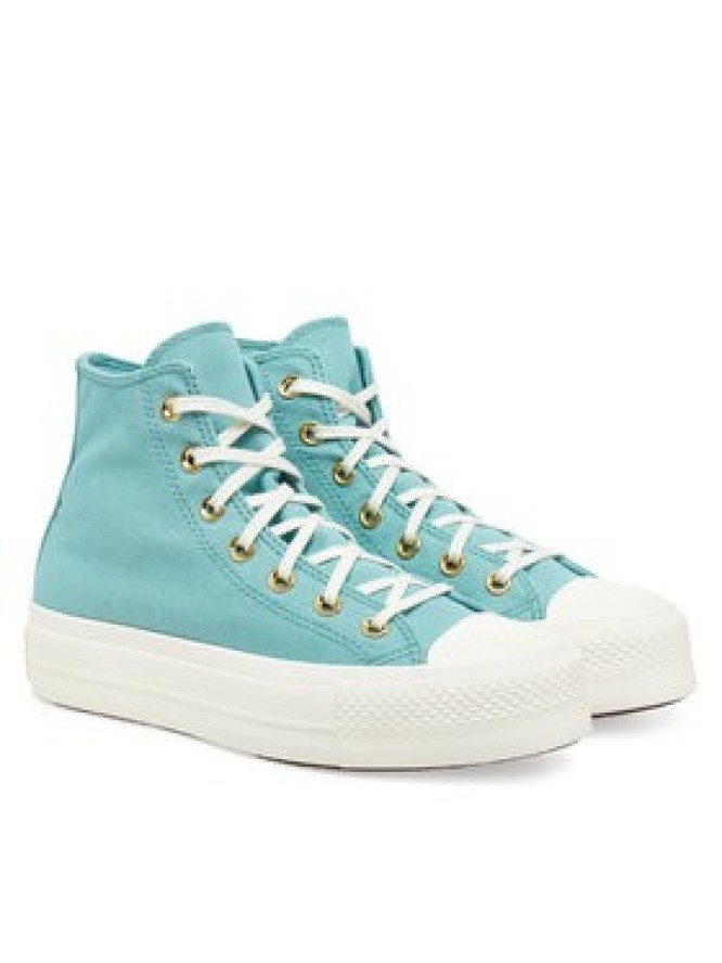 Converse Trampki Chuck Taylor All Star Lift Platform Gold A11495C Turkusowy