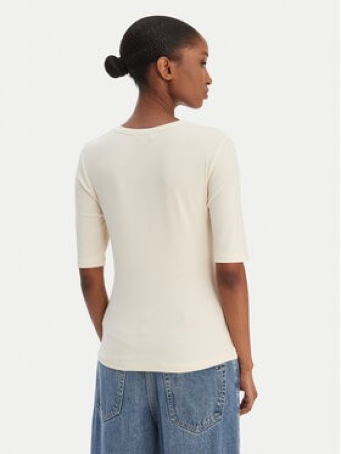 Tommy Hilfiger T-Shirt WW0WW47308 Écru Slim Fit