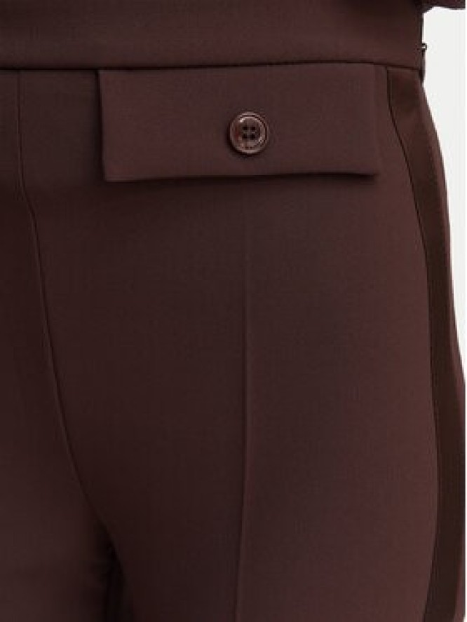 Elisabetta Franchi Spodnie materiałowe PA-185-62E2-V270 Brązowy ciemny Slim Fit