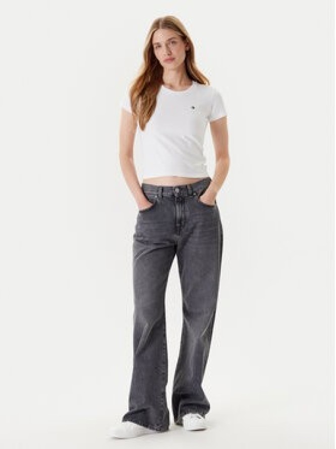 Converse T-Shirt 10027252-A01 Biały Slim Fit