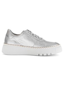 Gabor Skórzane sneakersy w kolorze srebrnym rozmiar: 38