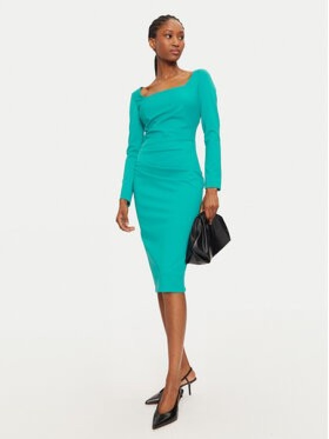 Rinascimento Sukienka koktajlowa 1000769356287 Zielony Regular Fit