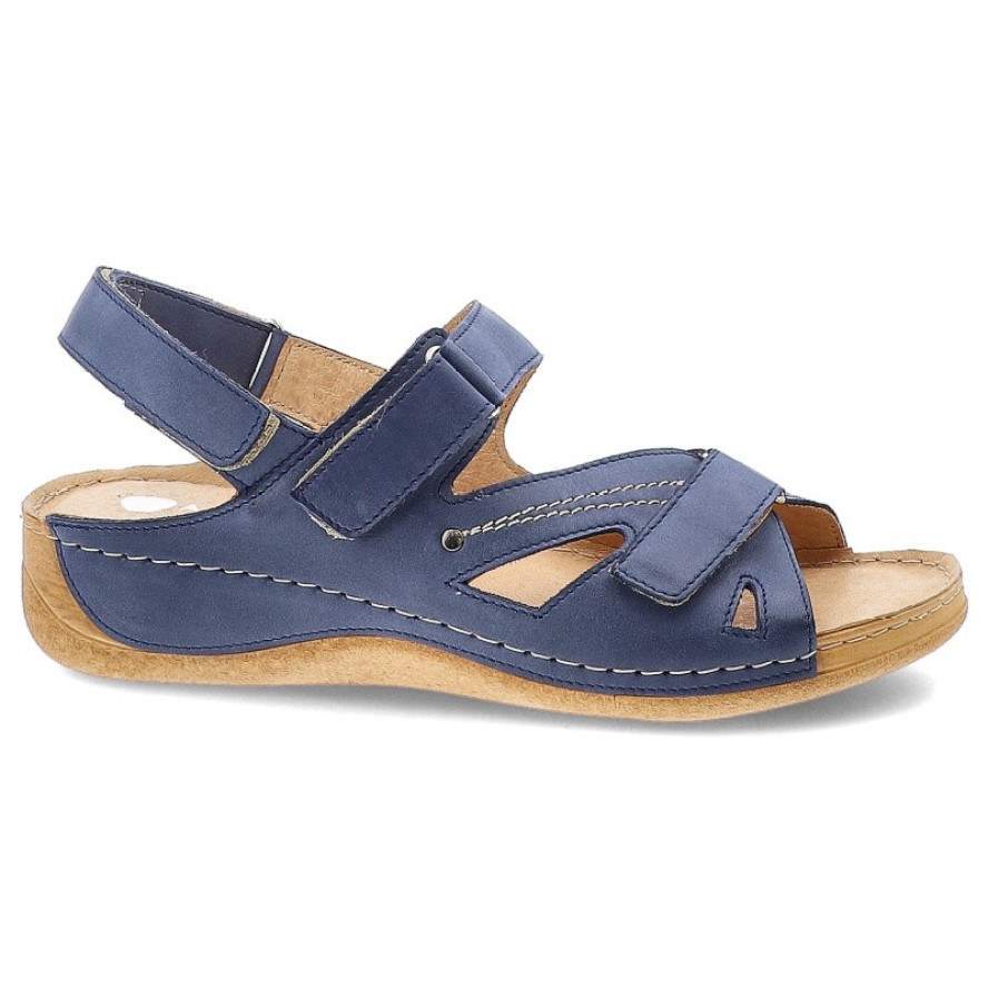 Niebieskie Sandały Armodo Modne Obuwie Damskie