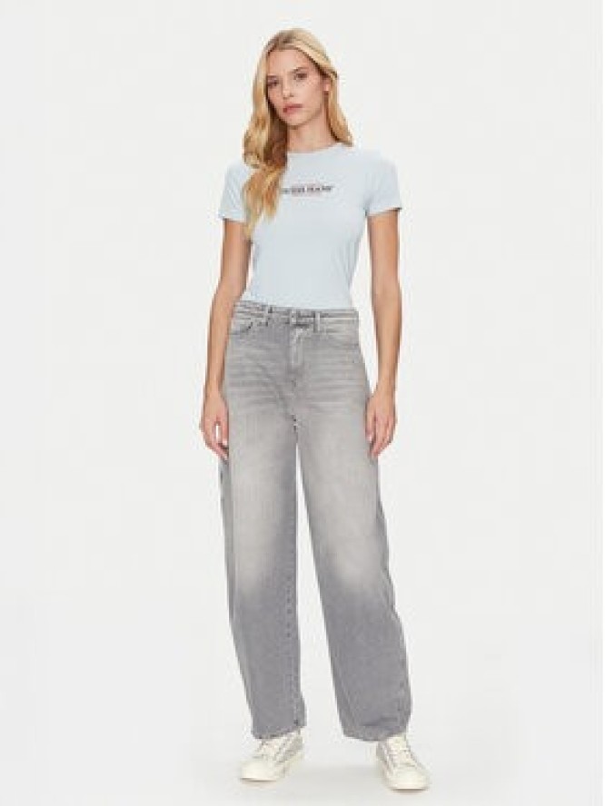 Guess Jeans T-Shirt W4YI03 J1314 Błękitny Slim Fit