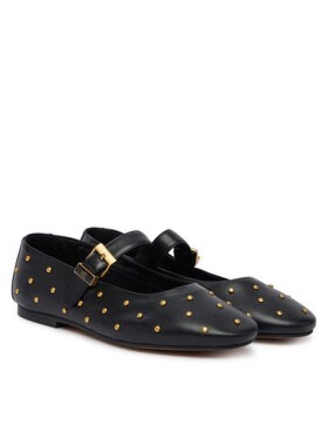 Tommy Hilfiger Baleriny Th Buckle Leather Stud Ballerina FW0FW09541 Czarny