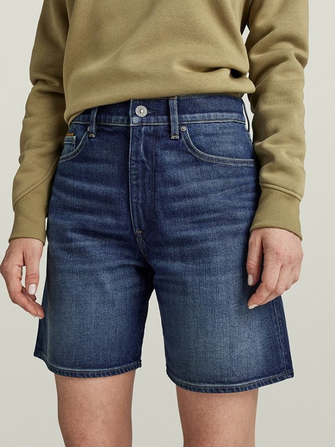 G-Star Bermudy dżinsowe w kolorze granatowym rozmiar: W25