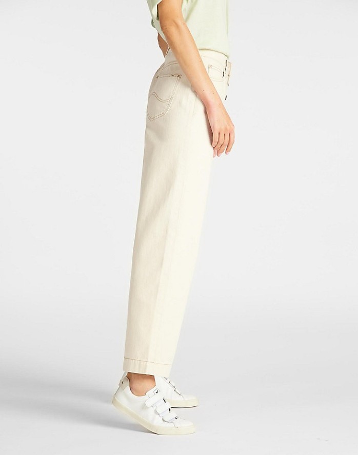 DAMSKIE SPODNIE JEANSOWE LEE BUTTON WIDE LEG L30GMN35 112106447