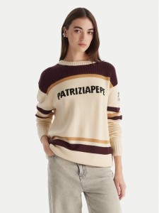 Patrizia Pepe Sweter 2K0352/K298-YA34 Écru Regular Fit