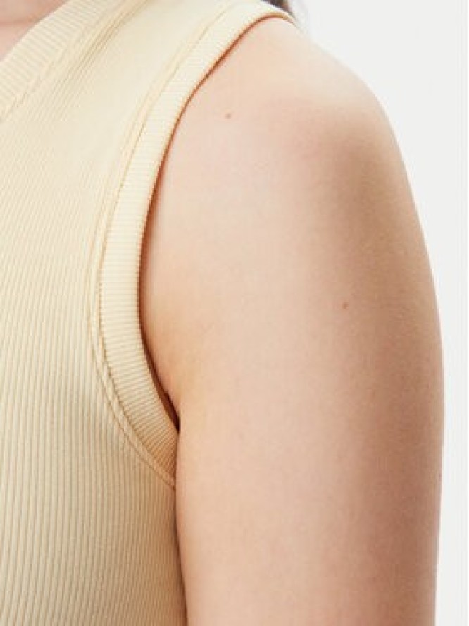 Tommy Jeans Top Essential DW0DW20673 Żółty Slim Fit