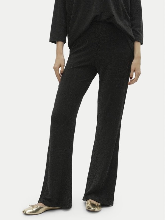 Vero Moda Spodnie dzianinowe Kanva 10296871 Czarny Regular Fit
