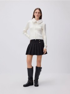 Spódnico‑szorty z plisowaniem - czarny