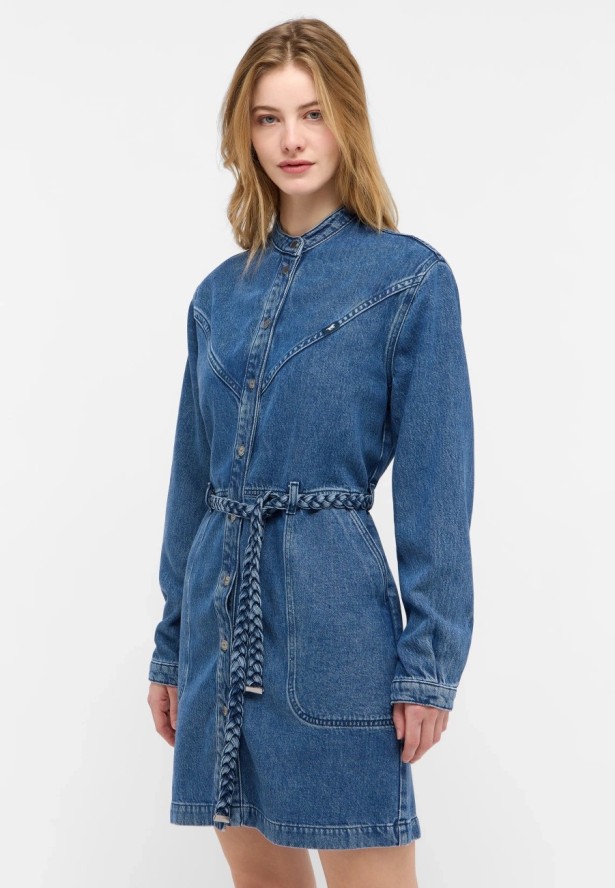 Damska Sukienka Mini Mustang Style Paola Dress Denim Blue 1015586 5000 500