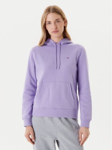 Tommy Jeans Bluza Flag DW0DW19958 Fioletowy Regular Fit
