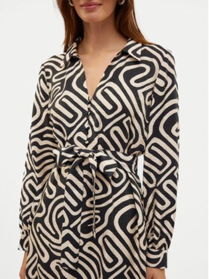 Vero Moda Sukienka koszulowa Vigdis 10323267 Czarny Regular Fit