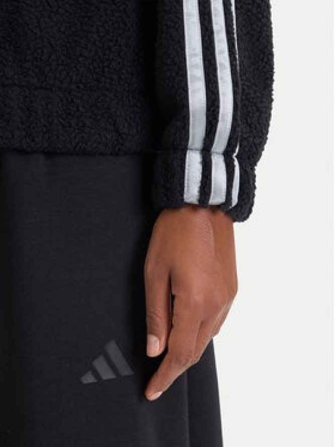 adidas Bluza Holiday High Pile JM1891 Czarny Loose Fit